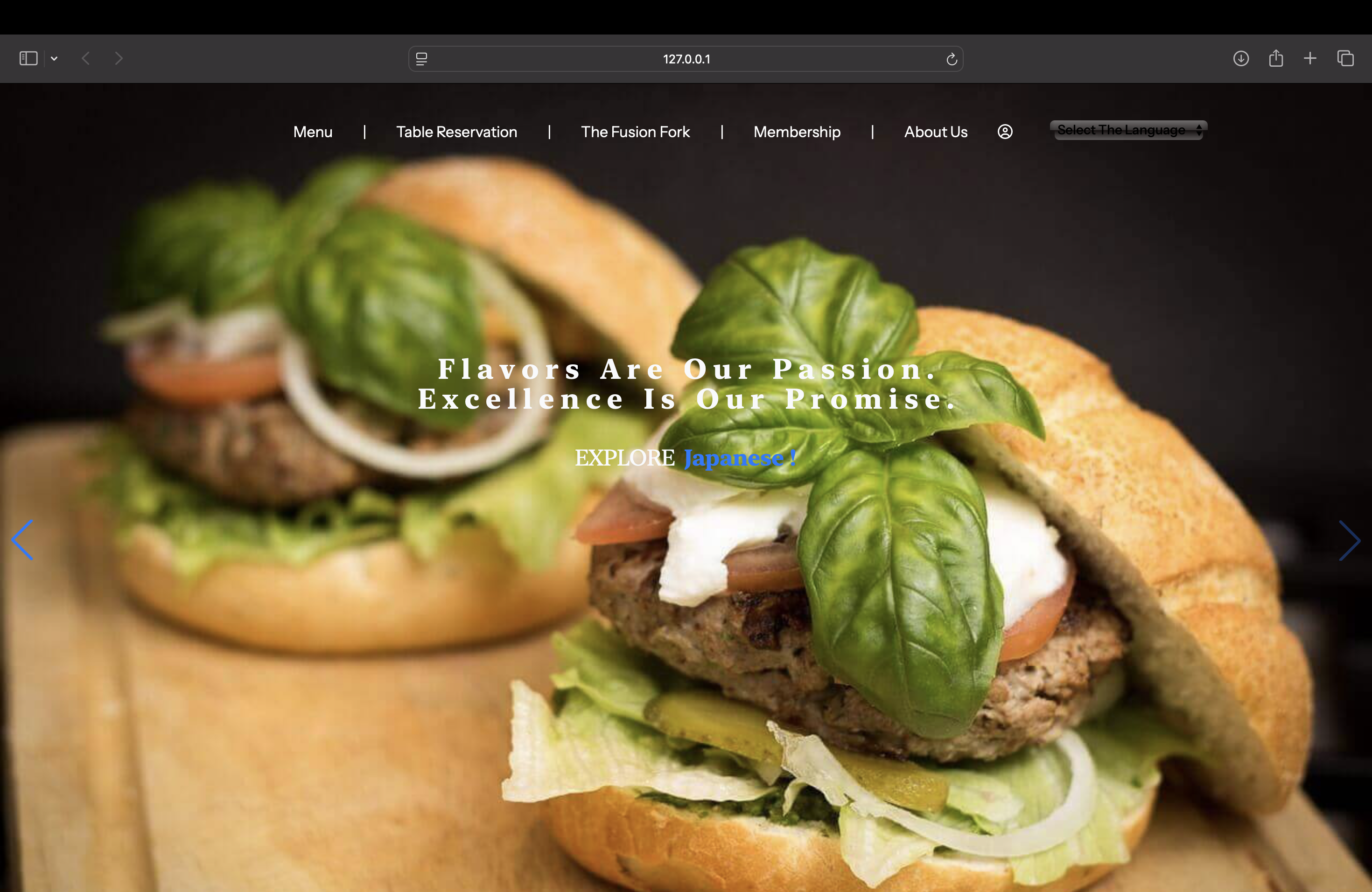 Restaurant E-commerce Website